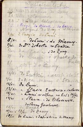 Notes nr 36 z wpisami odręcznymi  Erazma Majewskiego z okresu od 27.10.1890 r.-14.03.1891 r.  str...