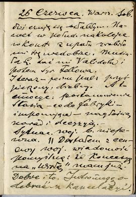 Notatnik nr 83 z odręcznymi notatkami Erazma Majewskiego z okresu od 26.06.1915 r. do 06.08.1915 ...