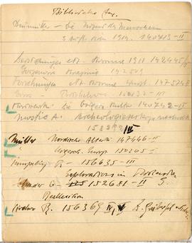 Fragment brulionu Józefa Żurowskiego z notatkami w języku niemieckim na temat kultury merowińskie...