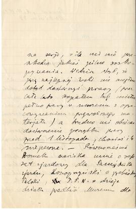 Rękopis listu Józefa Kostrzewskiego do Józefa Żurowskiego z dnia 10.09.1927 r.  strona 2