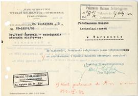 Maszynopis pisma Ministerstwa Wyznań Religijnych i Oświecenia Publicznego do Państwowego Muzeum A...