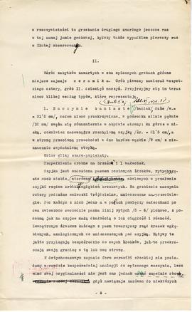 Maszynopis artykułu Józefa Żurowskiego pt. "Dwa groby kultury złockiej" z odręcznymi po...