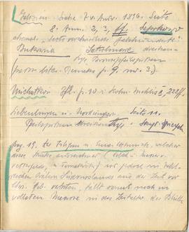 Brulion Józefa Żurowskiego z notatkami w języku niemieckim z okresu studiów w Wiedniu  strona 14