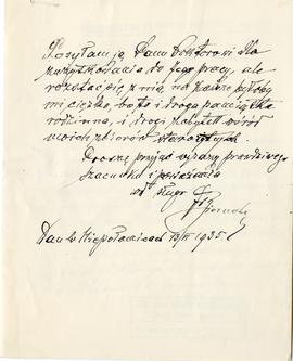 Rękopis listu Franciszka Biernata do Józefa Żurowskiego z dnia 13.06.1935 r. wraz z kopertą  stro...