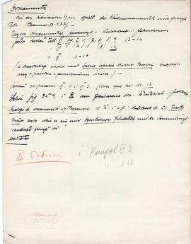 Odręczne notatki Józefa Żurowskiego na temat analogii do zabytków z Jakuszowic Małych  sporządzon...