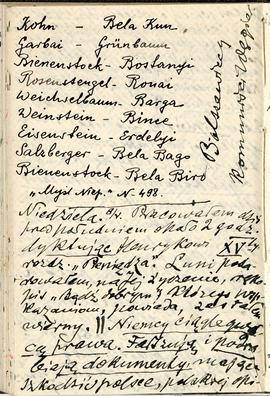 Notatnik nr 95 z odręcznymi notatkami Erazma Majewskiego z okresu od 30.12.1919 r. do 13.05.1920 ...