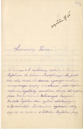 List od Róży Erzepkowej do Erazma Majewskiego (rękopis)  strona 1