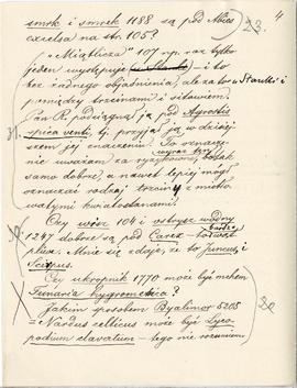 Rękopis Erazma Majewskiego - fragmenty recenzji (wersja 9) pracy J. Rostafińskiego „Średniowieczn...