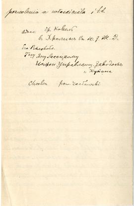 List od Jana Lesieckiego do Redakcji rocznika "Światowit" z dnia 22.03.1899 r. (rękopis...