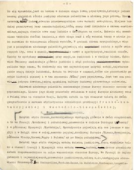 Maszynopis artykułu Józefa Żurowskiego z odręcznymi poprawkami pt. "Sztuka przedhistoryczna ...