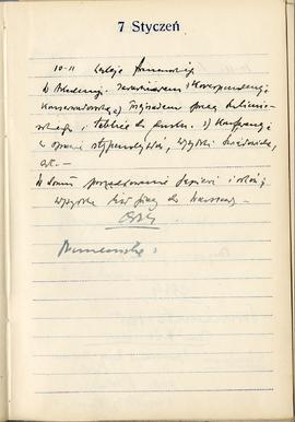 Dziennik (kalendarz) Józefa Żurowskiego z odręcznymi notatkami osobistymi z lat 1931-1935  strona...