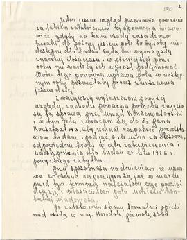 Rękopis. Pismo Ireny Scheur-Sawickiej z dnia 27 stycznia 1926 r. do Michała Drewko Konserwatora Z...