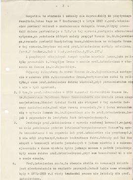 Pismo (maszynopis) z dnia 15.03.1927 r. do Instytutu Nauk Antropologicznych T.N.W.  dot. zbiorów ...