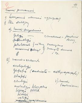 Rękopis szesnastu wykładów Józefa Żurowskiego pt. "Początki kultury ludzkiej" z roku ak...