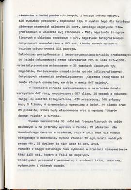 Państwowe Muzeum Archeologiczne w Warszawie. Sprawozdanie z działalności w roku 1985.  Maszynopis...