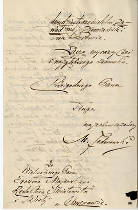 List od Michała Federowskiego do Erazma Majewskiego (rękopis)  strona 8