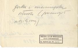 Zespół odręcznych notatek Józefa Żurowskiego (w tym opisy zabytków i zapiski bibliograficzne) wra...