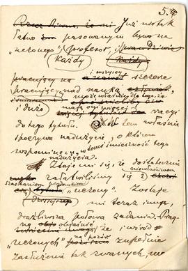 Rękopis p.t. "Myśli."  strona 5.