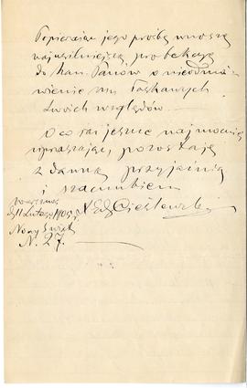 List od Edwarda Cieślewskiego do Erazma Majewskiego (rękopis)  strona 4
