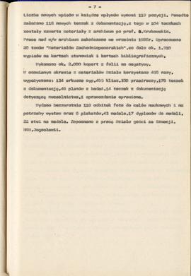Państwowe Muzeum Archeologiczne w Warszawie. Sprawozdanie z działalności w roku 1986.  Maszynopis...