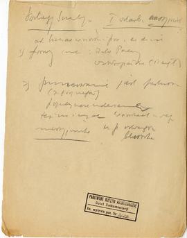 Zespół odręcznych notatek Józefa Żurowskiego (w tym opisy zabytków i zapiski bibliograficzne) wra...