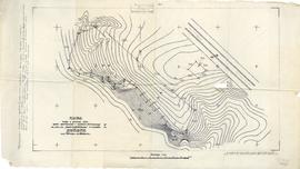 Rysunek odręczny jbw. "MAPA terenu ze śladami osad epoki neolitycznej i wczesno-historycznej...