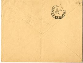 List od J. Hetzel & C do Erazma Majewskiego (stempel)  strona 2 (rewers)