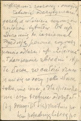 Notatnik nr 93 z odręcznymi notatkami Erazma Majewskiego z okresu od 06.06.1919 r. do 03.12.1919 ...