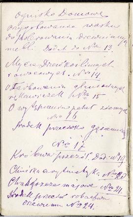 Notes nr 1 z okresu 29.06.1873 r.-24.09.1874 r.  Notatki odręczne Erazma Majewskiego dot. tematów...