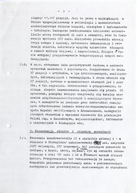 Państwowe Muzeum Archeologiczne w Warszawie. Sprawozdanie z działalności w roku 1990.  Maszynopis...