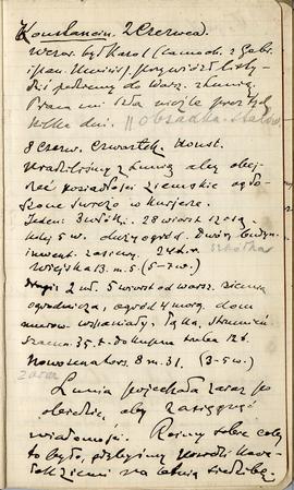 Notatnik nr 71 z odręcznymi notatkami Erazma Majewskiego z okresu od 26.05.1911 r. do 08.08.1912 ...