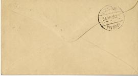 Koperta zaadresowana do Erazma Majewskiego (stempel)  strona 2 (rewers)
