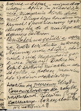 Notatnik nr 101 z odręcznymi notatkami Erazma Majewskiego z okresu od 31.10.1921 r. do 5.11.1922 ...
