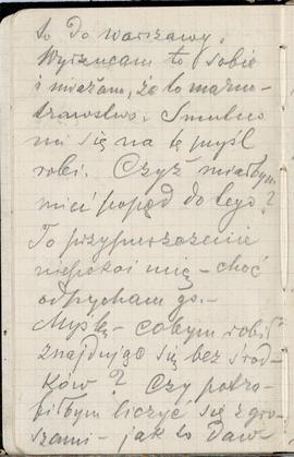 Notes nr 20 z wpisami odręcznymi  Erazma Majewskiego z okresu 25.08.1884 r.- 30.11.1884 r.  strona.