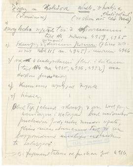 Zespół odręcznych notatek Józefa Żurowskiego (w tym opisy zabytków i zapiski bibliograficzne) wra...