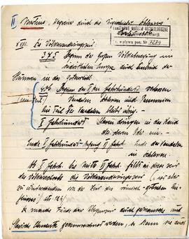 Odręczne wypisy Józefa Żurowskiego w języku niemieckim z publikacji O. Mertinsa Wegweiser durch d...