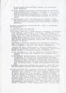 Państwowe Muzeum Archeologiczne w Warszawie. Sprawozdanie z działalności w roku 1994.  Maszynopis...