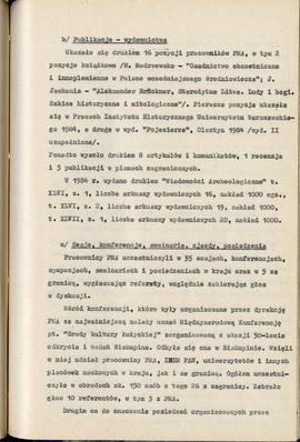 Państwowe Muzeum Archeologiczne w Warszawie. Sprawozdanie z działalności w roku 1984. Mszynopis. ...