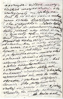 Rękopis listu Teresy Żurowskiej (matki) do Józefa Żurowskiego z dnia 15.03.1928 r.  strona 5