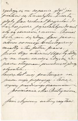 List od Marii Butrymówny do Erazma Majewskiego (rękopis)  strona 3
