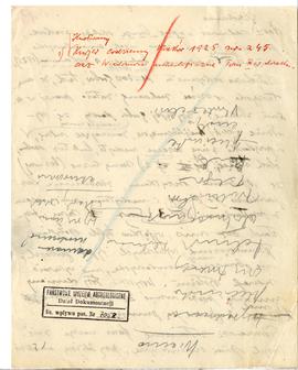 Fragment rękopisu artykułu Józefa Żurowskiego pt. "O dotychczasowym stanie badań prehistoryc...