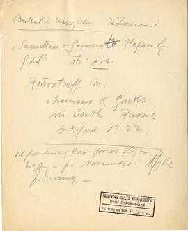 Zespół odręcznych notatek Józefa Żurowskiego (w tym opisy zabytków i zapiski bibliograficzne) wra...
