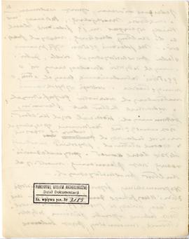 Rękopis wykładów Józefa Żurowskiego z zakresu archeologii przedhistorycznej  strona 20: pieczątka...