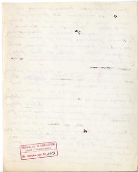 Rękopis wykładów Józefa Żurowskiego z zakresu archeologii przedhistorycznej  strona 104: pieczątk...