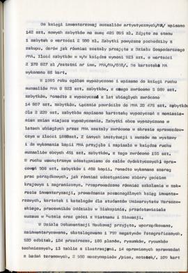 Państwowe Muzeum Archeologiczne w Warszawie. Sprawozdanie z działalności w roku 1985.  Maszynopis...