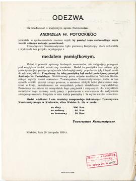 Odręczne notatki Józefa Żurowskiego na temat analogii do zabytków z Jakuszowic Małych  sporządzon...