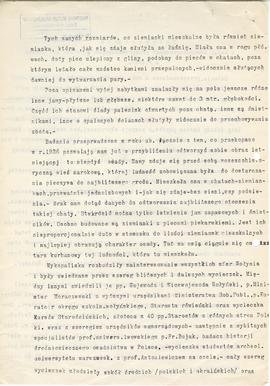 Maszynopis  odpis sprawozdania konserwatora Michała Drewki z badań wykopaliskowych w Gródku pow. ...
