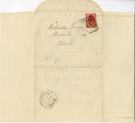 List od Karola Dunina do Erazma Majewskiego (rękopis  znaczek  stempel)  strona 2