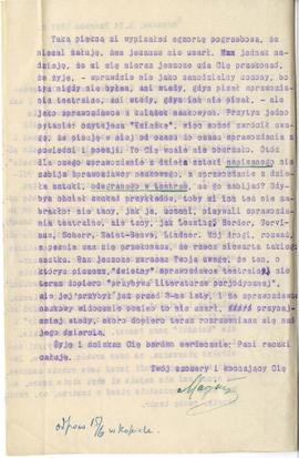 List od Marjana Massoniusa do Erazma Majewskiego (maszynopis  rękopis)  strona 2