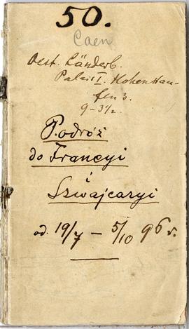 Notes nr 50 z wpisami odręcznymi  Erazma Majewskiego z okresu 19.07.1896 r.-05.10.1896 r.  strona...